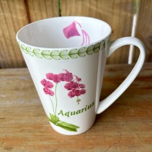 Fisher Aquarius Zodiac Fine Porcelain Coffee Mug Tea Cup Size 14oz